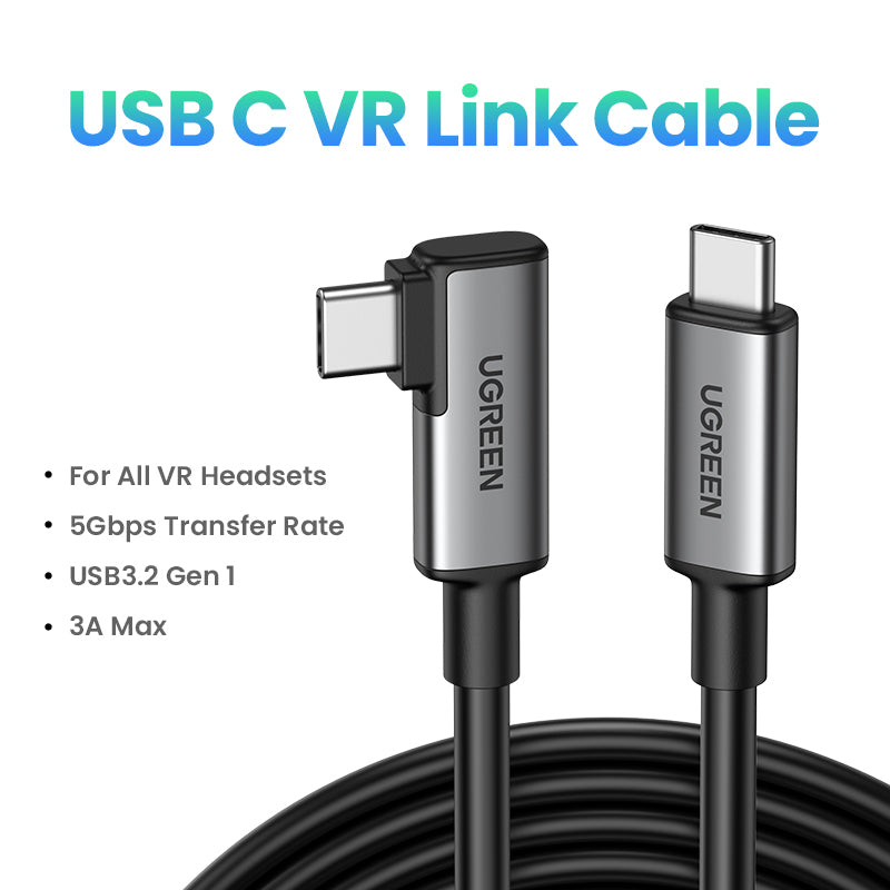 UGREEN 5M USB C Link Cable for Quest 2 Headset VR USB C 3.2 Gen1 High Speed 5Gbps 5m Charging Cable 60W USB C to USB C VR Link Cord