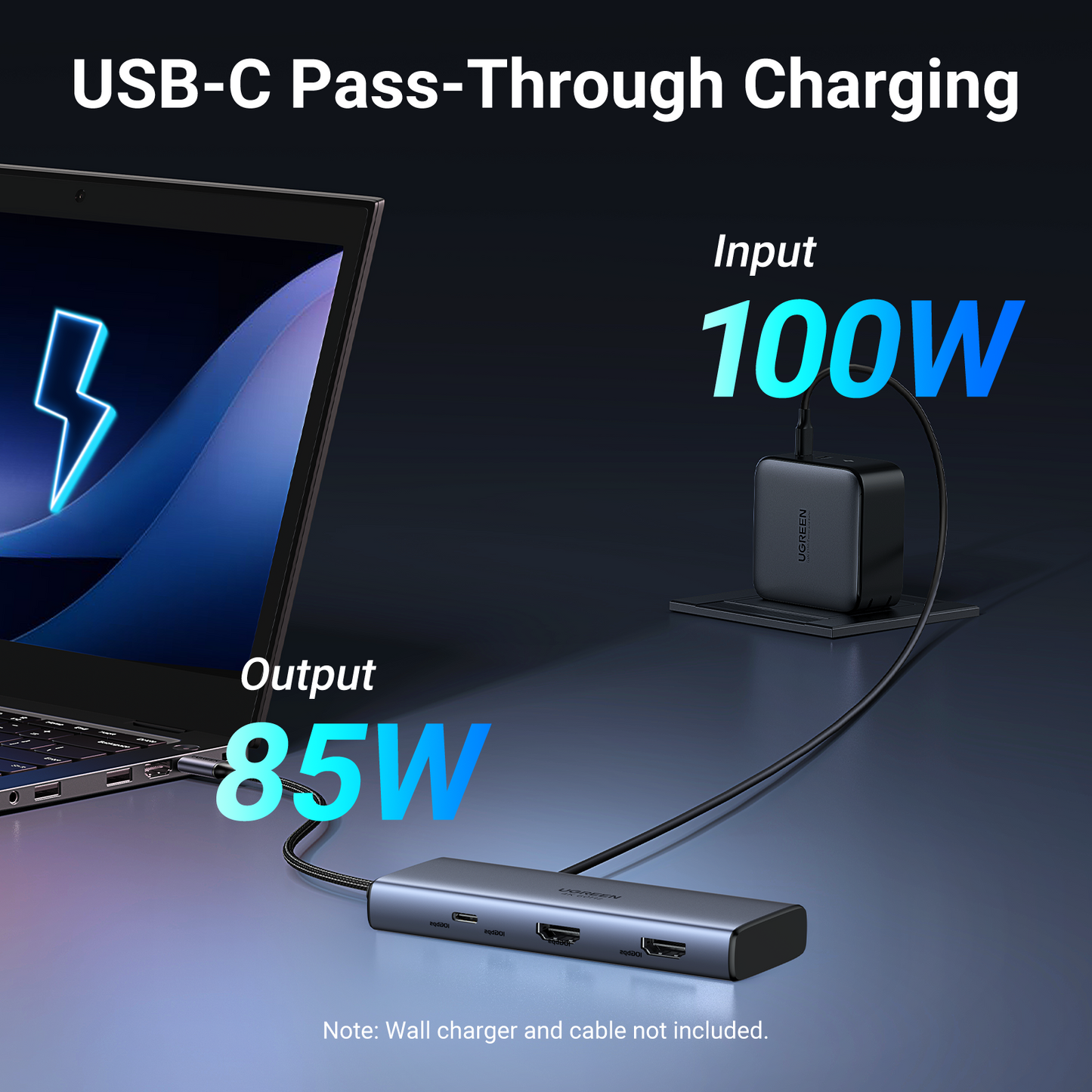 UGREEN Dual Monitor USB C Hub 7 in 1 Dock Dual HDMI 4K60Hz Single 100W PD 10Gbps USB C and USB A Data Ports USB C Docking Station for Dell XPS, ThinkPad and More