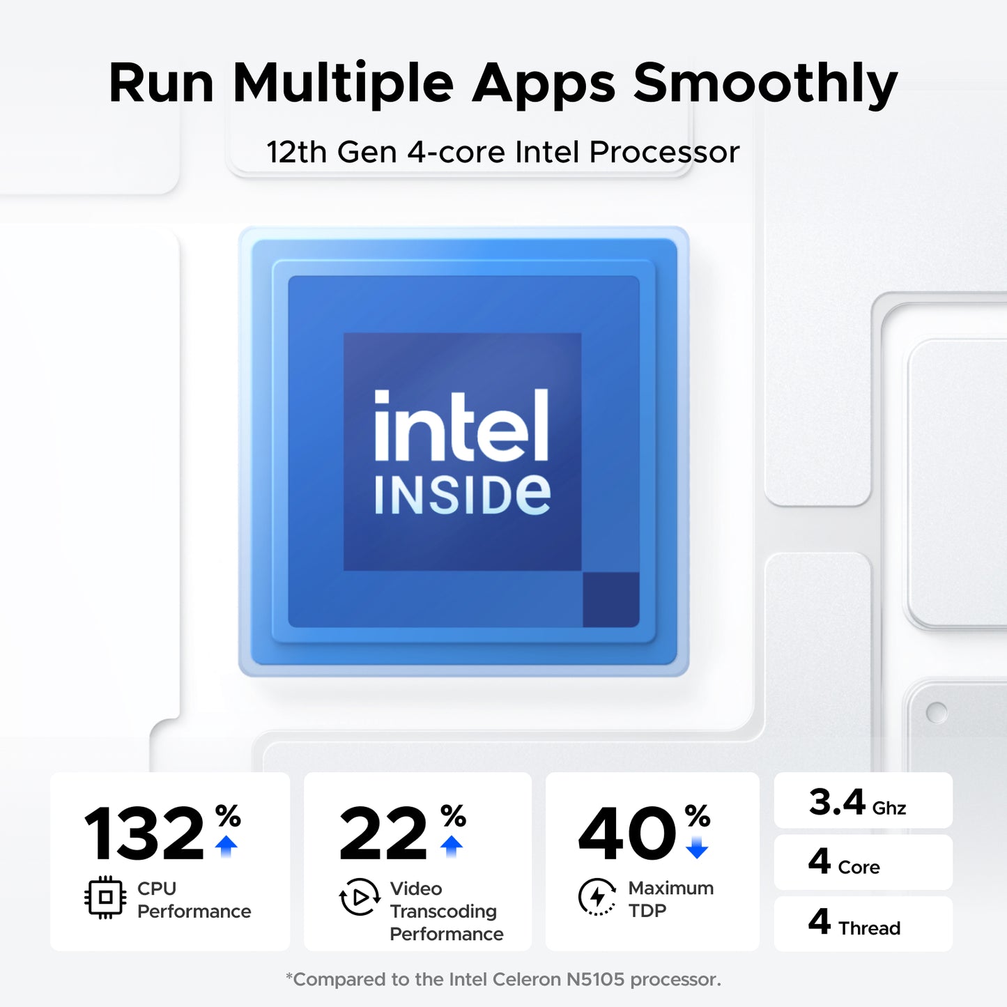 UGREEN NASync DXP4800 4-Bay Desktop NAS, Intel N100 Quad-core CPU, 8GB DDR5 RAM, 32G eMMC, 2 * 2.5GbE, 2 * M.2 NVMe Slots, 4K HDMI, Network Attached Storage (Diskless)