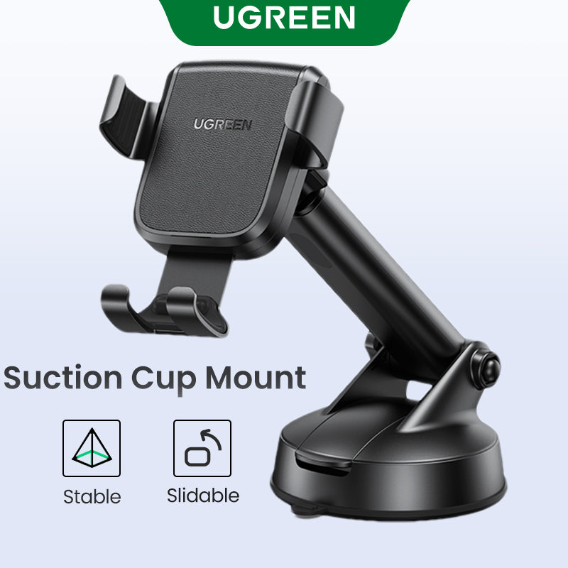 UGREEN Phone Holder for Car Windscreen Mobile Dashboard Mount Gravity Suction Cup Sticky Cradle Long Arm Clamp for iPhone , Samsung Galaxy S22 ,Huawei , Xiaomi, Oneplus