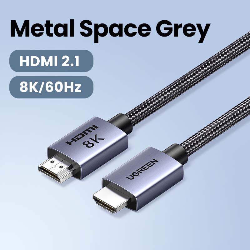 UGREEN HDMI 2.1 HDMI Cable 8K 48Gbps Ultra High Speed Cord 4K240Hz/8K60Hz Support Dynamic HDR eARC Dolby Atmos HDCP Compatible with PS5 PS4 Xbox Roku TV HDTV Blu-ray Projector