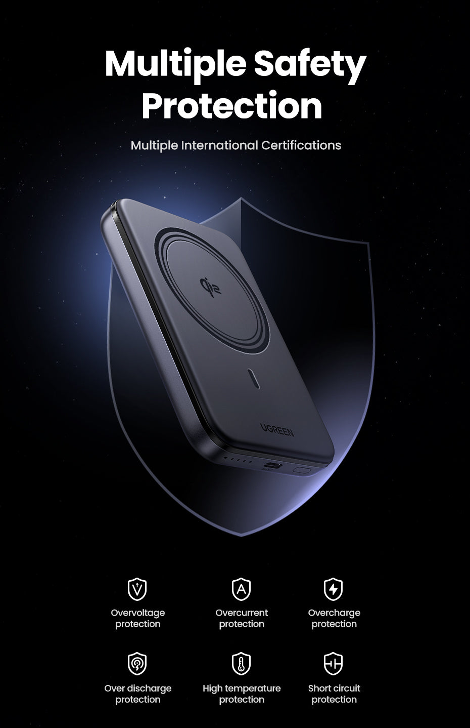 UGREEN 10000mAh PD 20W/30W Powerbank USB Type C Magnetic 15W Qi2 Wireless Charging Power Bank Portable Charger Compatible for iPhone 16 15 Pro Max iPhone 16 15 Plus Airpods Samsung S25 Ultra S24 Pixel Huawei Honor Xiaomi 36Wh