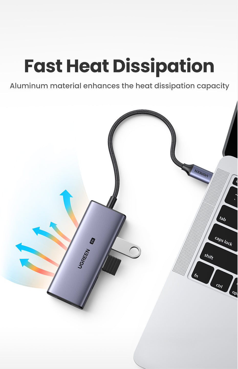UGREEN 50629 USB C HUB 8K30Hz 4K120Hz HDR Type C to HDMI 2.1 USB 3.0 Adapter 24Gbps For Macbook Air Pro iPad Pro M1 PC Accessories USB HUB