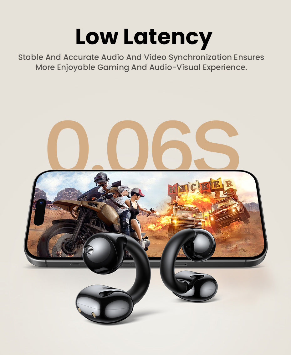 UGREEN ClipBuds S3 Bluetooth 5.4 Wireless Earphone for iPhone 16 15 Pro Max Samsung S24 S23 Ultra Waterproof IPX5
