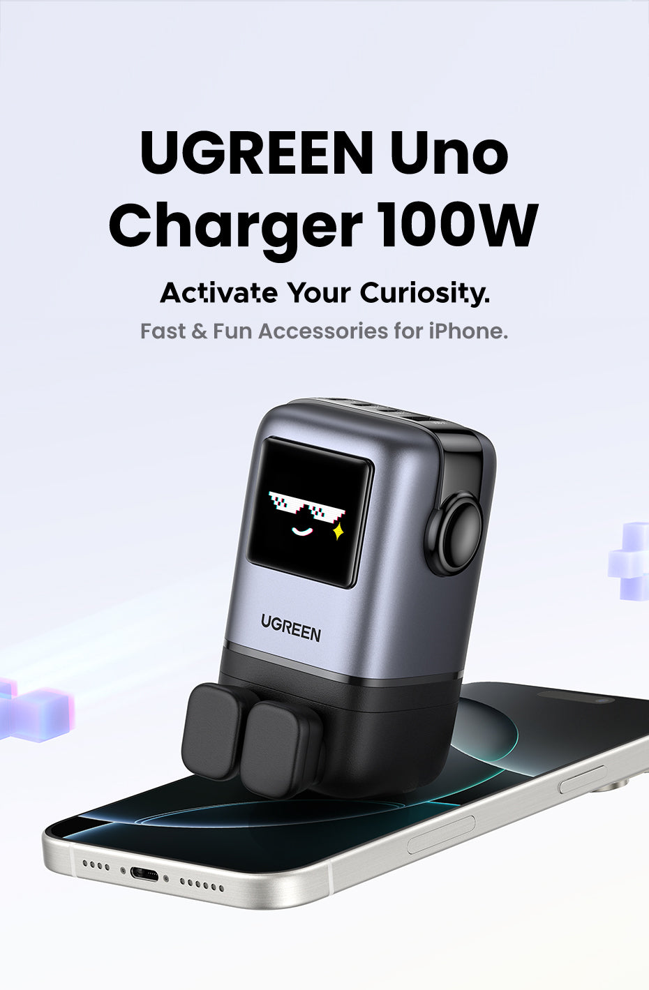 UGREEN Uno Charger 100W RobotGaN Charger 3 USB C 1 USB A Wall Charger GaN Charger for MacBook Pro/Air, Dell XPS, iPad Mini/Pro iPhone 16 15 Pro Max iPhone 16 15 Plus Samng Galaxy S25 S24 Ultra Z Fold5 M14 Z Flip5 , Pixel, and More