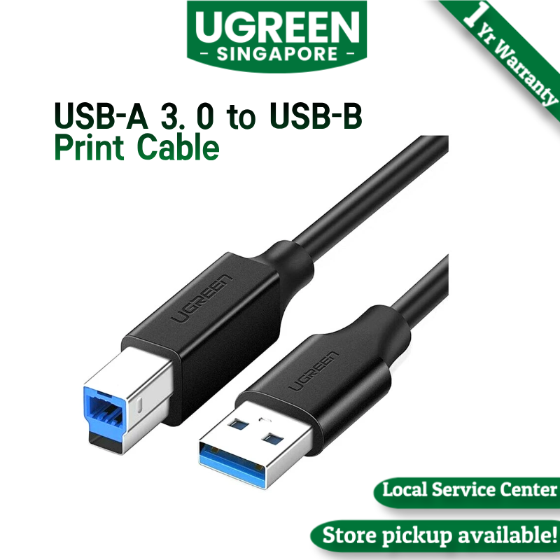 UGREEN 10372 USB 3.0 Printer Cable Scanner A Male to B Male 2m USB 3.0 AM To BM Data Cable