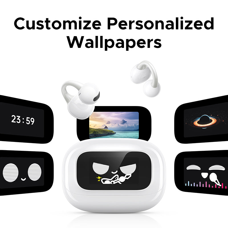 UGREEN HiTune ClipBuds Magic True Wireless Earbuds Bluetooth 5.4 Earphone Touch Screen Microphone Algorithm Noise Reduction