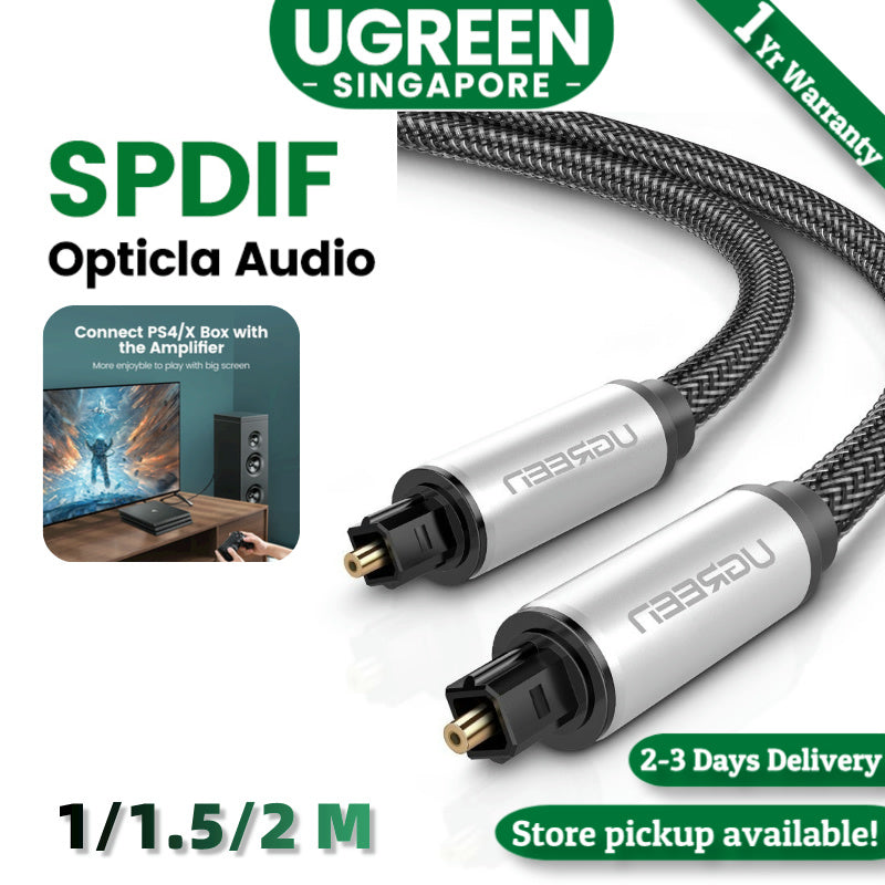 UGREEN Optical Audio Cable Fiber Audio Digital Toslink Cable Nylon