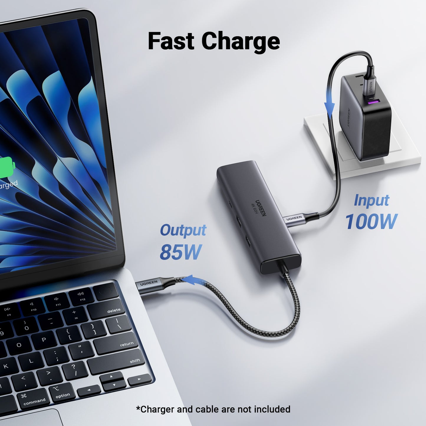 UGREEN 45000 USB C Hub, 10Gbps USB C 3.2 & USB-A 3.2 4K 60Hz HDMI, Ethernet 1000mbps 100W Power Delivery for MacBook Pro/Air, iPad Pro, Thinkpad and More