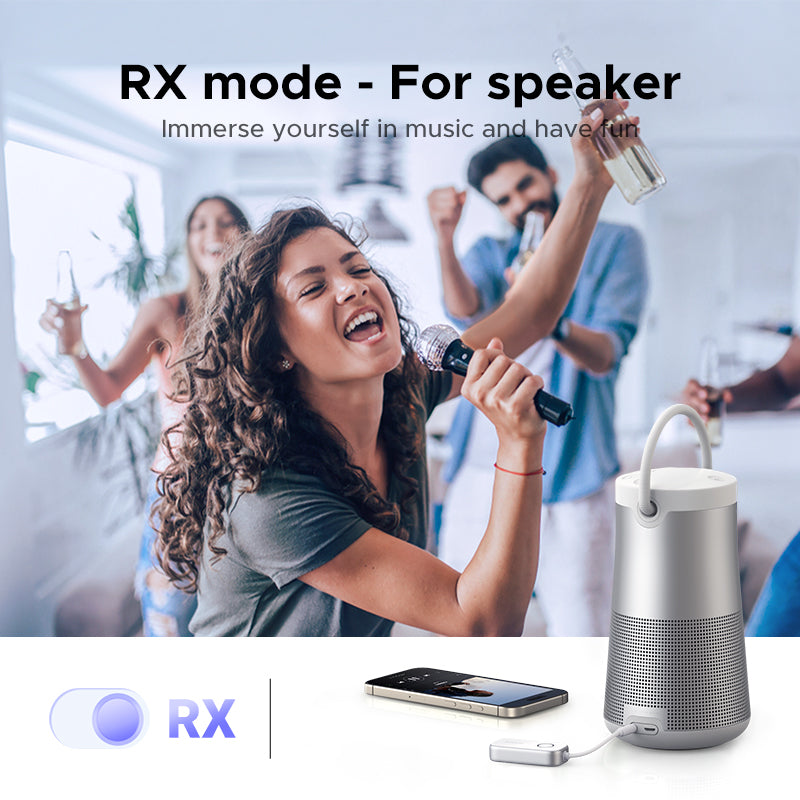 UGREEN 45812 Bluetooth 5.4 Transmitter and Receiver 2 in 1 Wireless 3.5mm Bluetooth Adapter, Dual Devices Simultaneously, Aux Bluetooth Audio Flight Entertainment Car Adapter Compatible with TV Car Home Stereo System Headphones-White