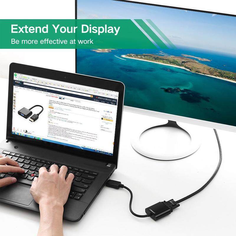 UGREEN 20415 1080P DisplayPort to VGA Adapter DP Male to VGA Female Adapter Display port Cable Converter For Projector TV Macbook Air