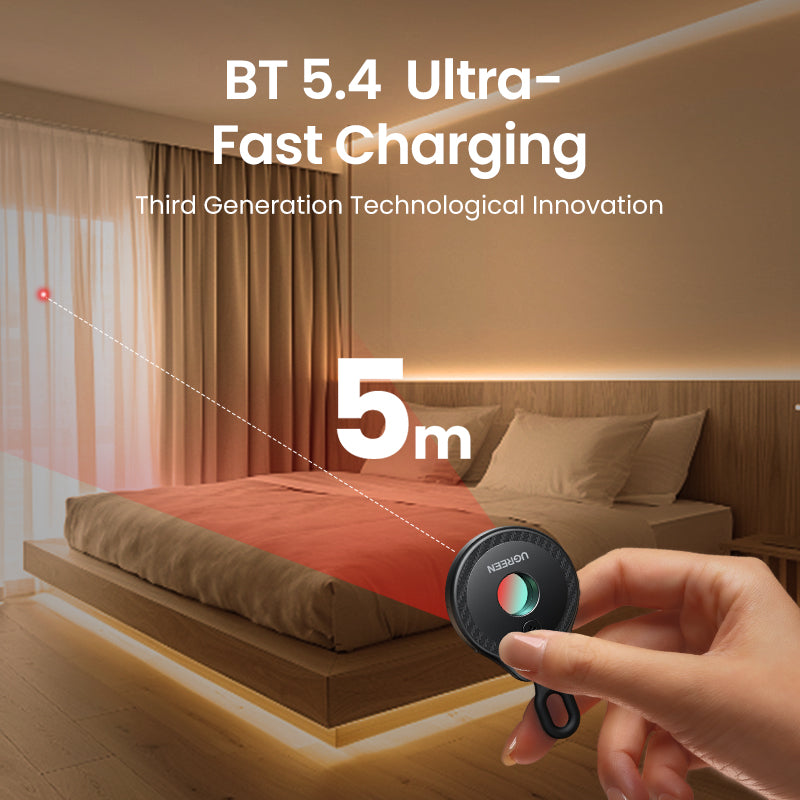 UGREEN Mini Anti-Peeping Camera Detector Hidden Camera Durable and long-lasting Portable Pinhole Hidden Lens Detect Gadget Effective hidden lens detection With USB Cable For Travel Hotel Locker Room Toilet
