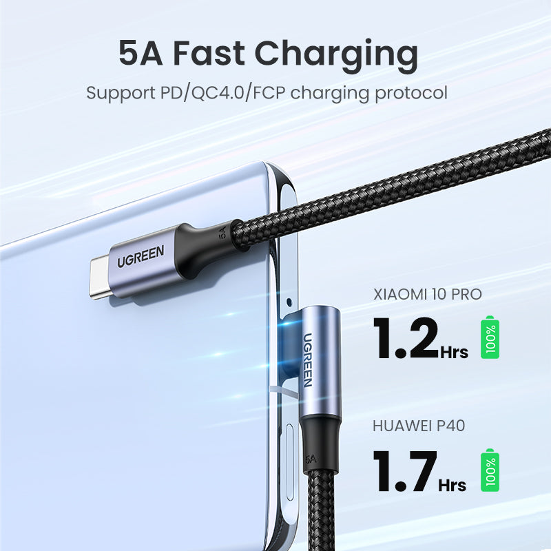 UGREEN 70643 USB Type C to USB C PD 100W Charge Data Transfe Cable Nylon Braided