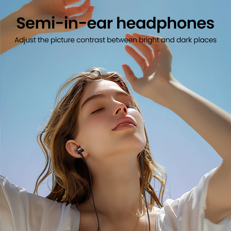 UGREEN In-Ear Earphones 3.5mm Type C Stereo Bass Wired Headphones HIFI Earphones with Mic for Samsung S24 S23 Ultra iPhone16/15 Pro Max