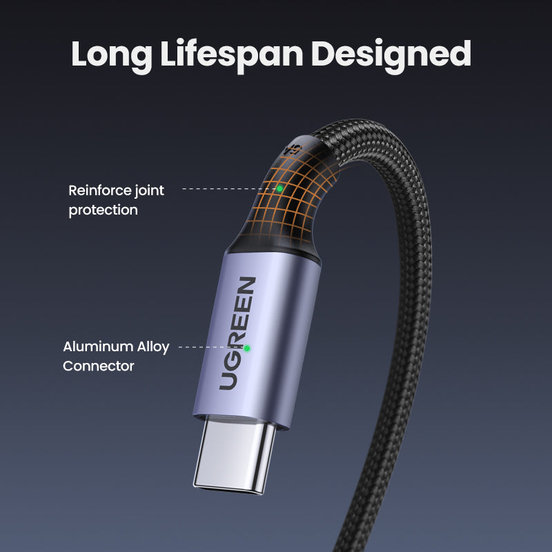 UGREEN 70643 USB Type C to USB C PD 100W Charge Data Transfe Cable Nylon Braided