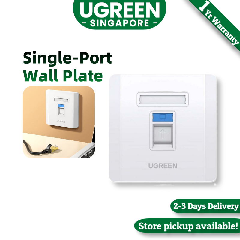 Ugreen Ethernet Wall Plate, Single Port / Dual Port Wall PlateCat6 Keystone Female to Female