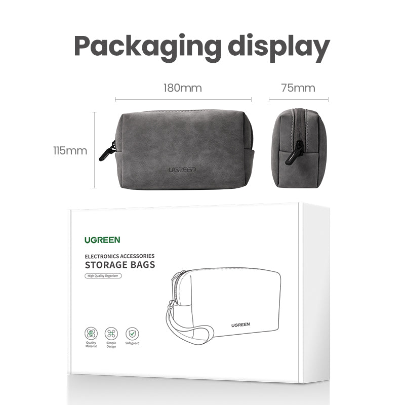 UGREEN Accessories Storage Bag For Charger Charging Headset Mouse Accessories Storage Bag Large Capacity Multi-function Travel Case Gadget Waterproof Bag
