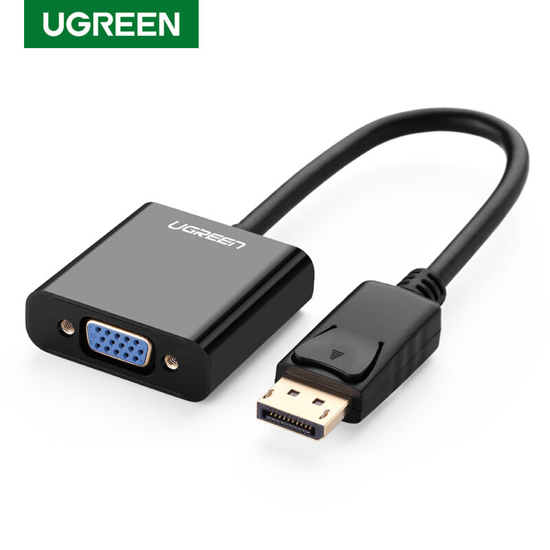 UGREEN 20415 1080P DisplayPort to VGA Adapter DP Male to VGA Female Adapter Display port Cable Converter For Projector TV Macbook Air