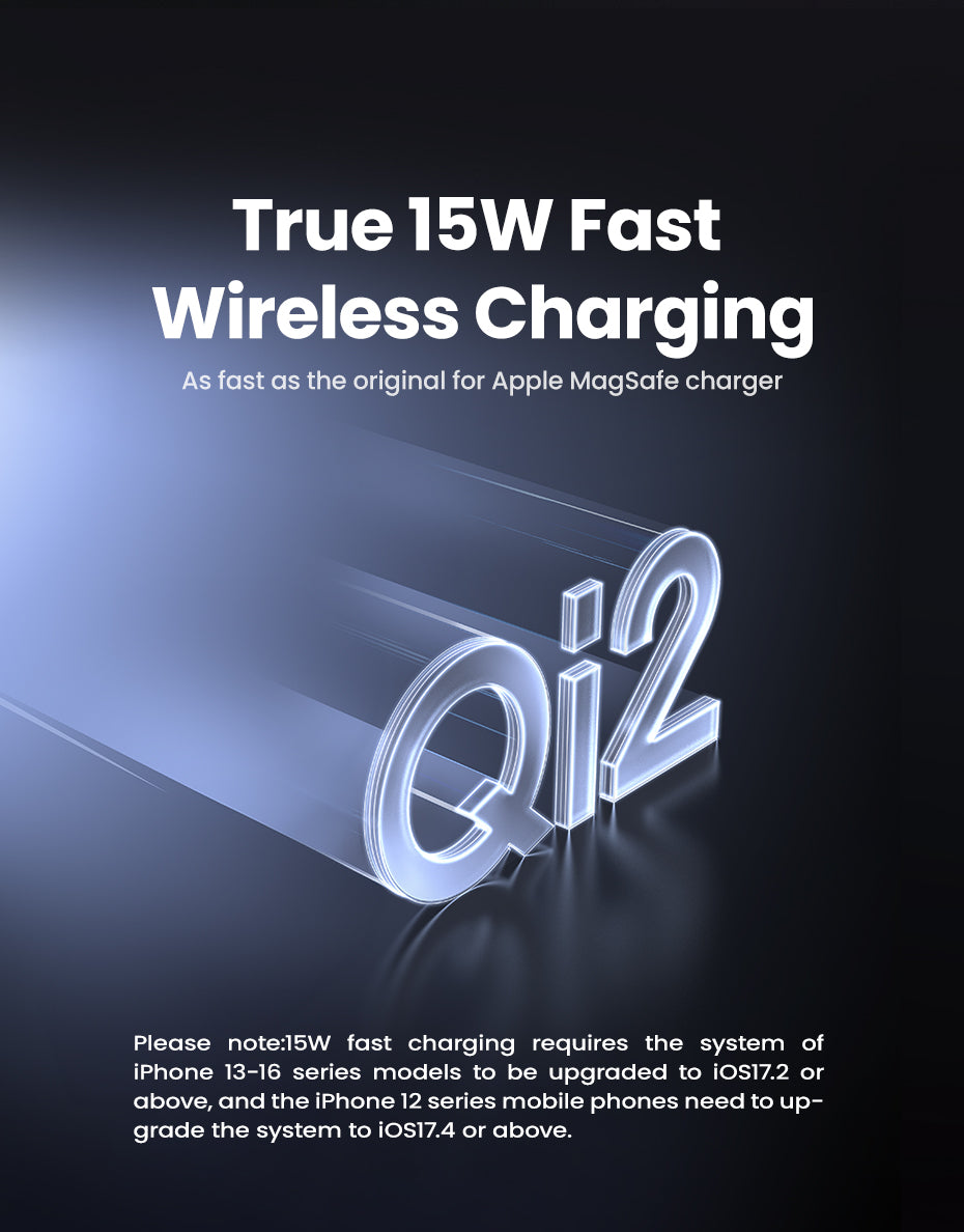 UGREEN 10000mAh PD 20W/30W Powerbank USB Type C Magnetic 15W Qi2 Wireless Charging Power Bank Portable Charger Compatible for iPhone 16 15 Pro Max iPhone 16 15 Plus Airpods Samsung S25 Ultra S24 Pixel Huawei Honor Xiaomi 36Wh