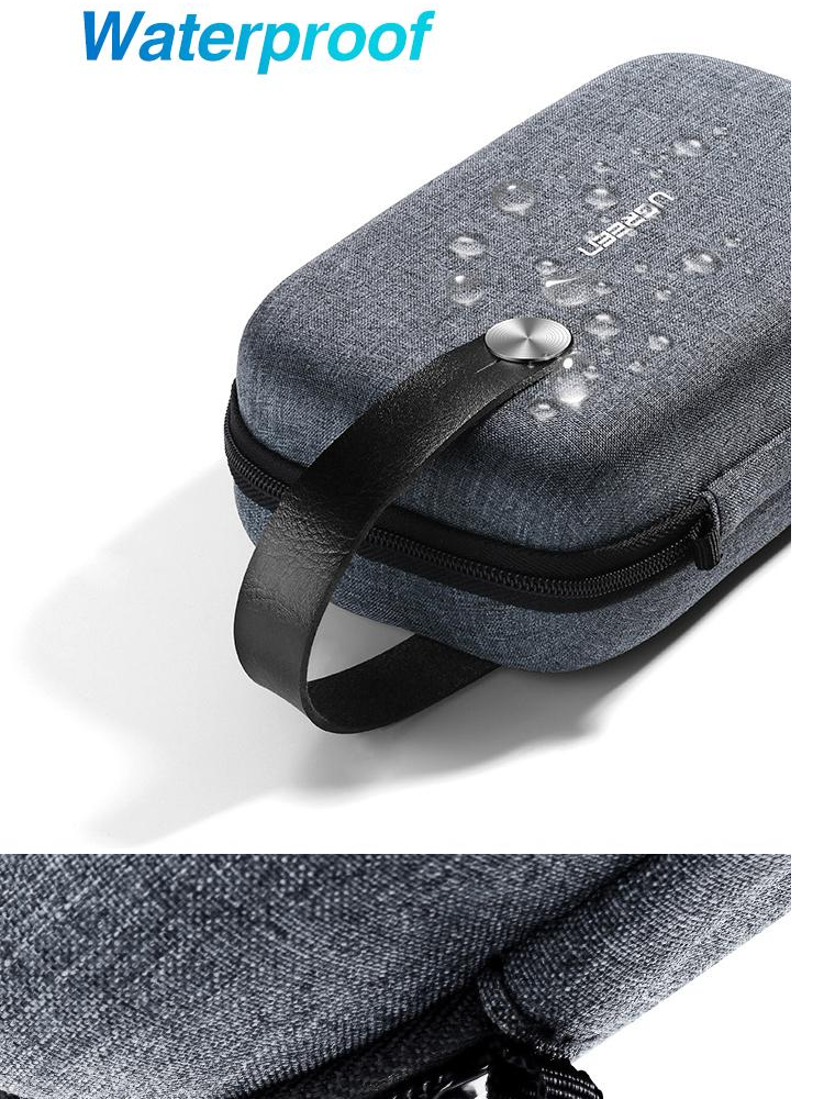 UGREEN 50903 Multi-function Travel Case Gadget Bag Waterproof Accessories Organiser Case Travel Storage Bag Grey