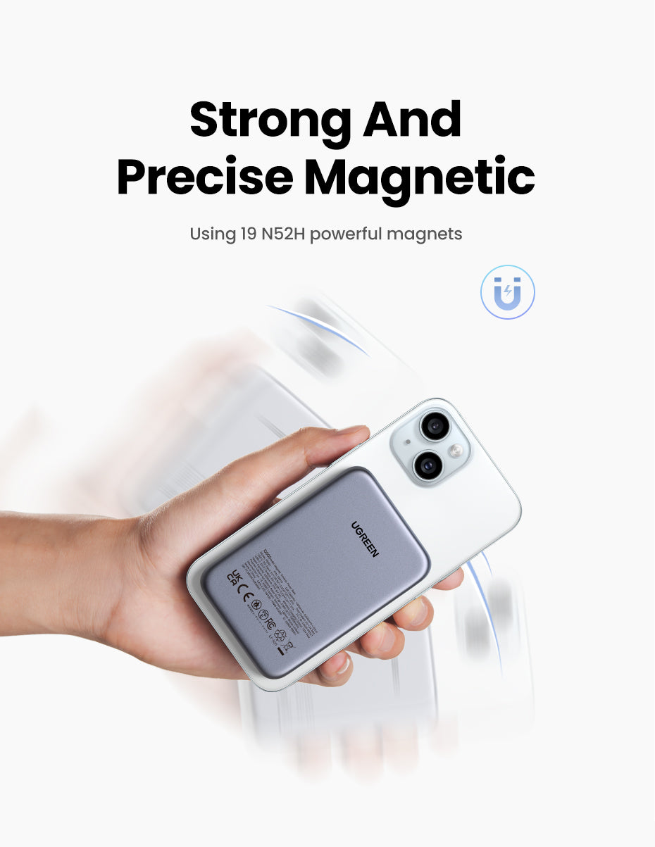 UGREEN 10000mAh PD 20W/30W Powerbank USB Type C Magnetic 15W Qi2 Wireless Charging Power Bank Portable Charger Compatible for iPhone 16 15 Pro Max iPhone 16 15 Plus Airpods Samsung S25 Ultra S24 Pixel Huawei Honor Xiaomi 36Wh