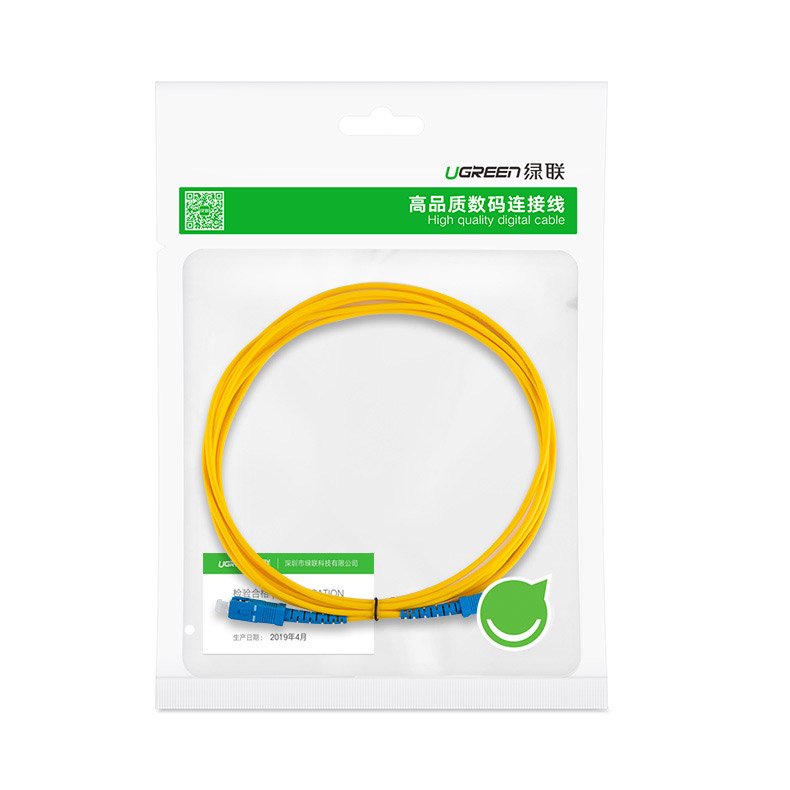 UGREEN 70664 SC-SC Singlemode Fiber Optic Cable 3m network yellow