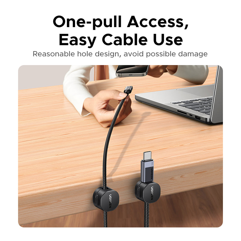 UGREEN 3Pcs Cable Clips Organizer Silicone USB Cable Winder Flexible Cable Management Clips Cable Holder For Mouse Headphone Earphone For Desk Car Wall Cable Fixer Organizer