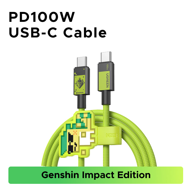 UGREEN Genshin Impact Edition 100W PD Cord Fast Charging Data Cable USB 3.0 Data Cable