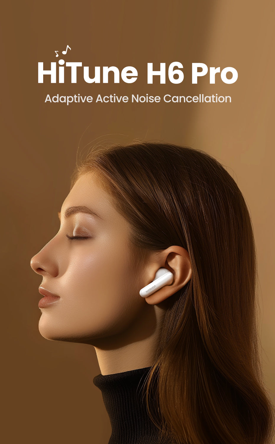 UGREEN HiTune H6 Pro TWS Earphones Wireless Headphones Bluetooth 5.3 Earbuds Double Mic Call Noise Reduction In-Ear Handfree Earbuds
