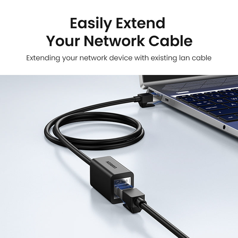 UGREEN Ethernet Extender Cable Cat 8 Extension Network Cable 40Gbps 2000MHz RJ45 Network Patch Cord Double Shielding Male to Female Connector Compatible for Router PC Laptop Modem