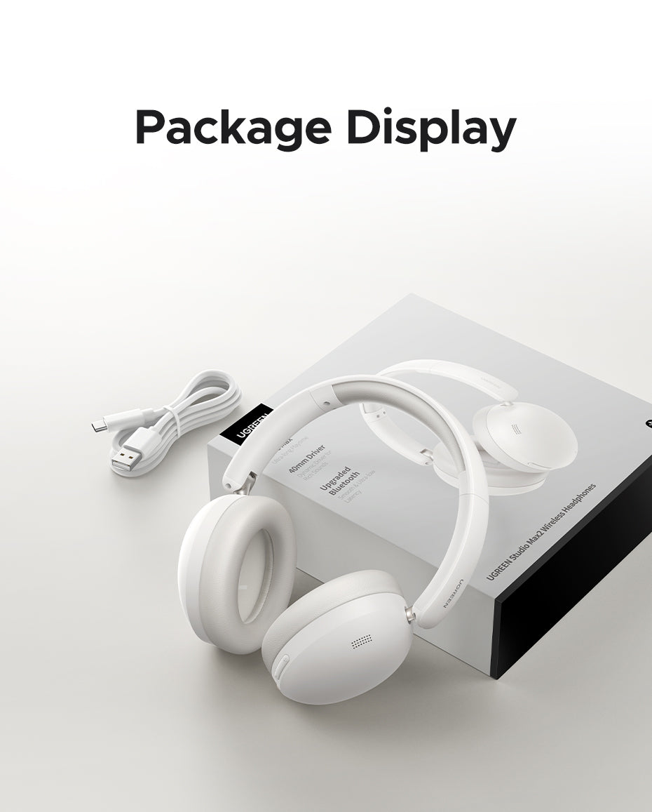 UGREEN HP205 Hi-Res Hitune Studio Max2 ANC Wireless Bluetooth 5.4 Earphones Over The Ear Noise Cancelling Headphone