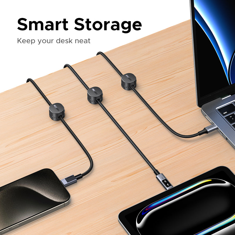 UGREEN 3Pcs Cable Clips Organizer Silicone USB Cable Winder Flexible Cable Management Clips Cable Holder For Mouse Headphone Earphone For Desk Car Wall Cable Fixer Organizer
