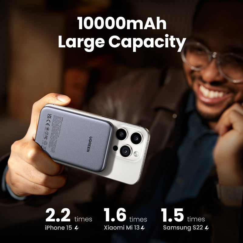 UGREEN 10000mAh PD 20W/30W Powerbank USB Type C Magnetic 15W Qi2 Wireless Charging Power Bank Portable Charger Compatible for iPhone 16 15 Pro Max iPhone 16 15 Plus Airpods Samsung S25 Ultra S24 Pixel Huawei Honor Xiaomi 36Wh