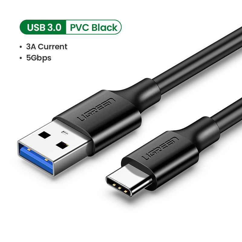 UGREEN USB 3.0 to Type C Fast Charging and Sync Data Cable for HDD SAMSUNG S22 Ultra S21 S20+/Oneplus/Huawei/Xiaomi/Vivo