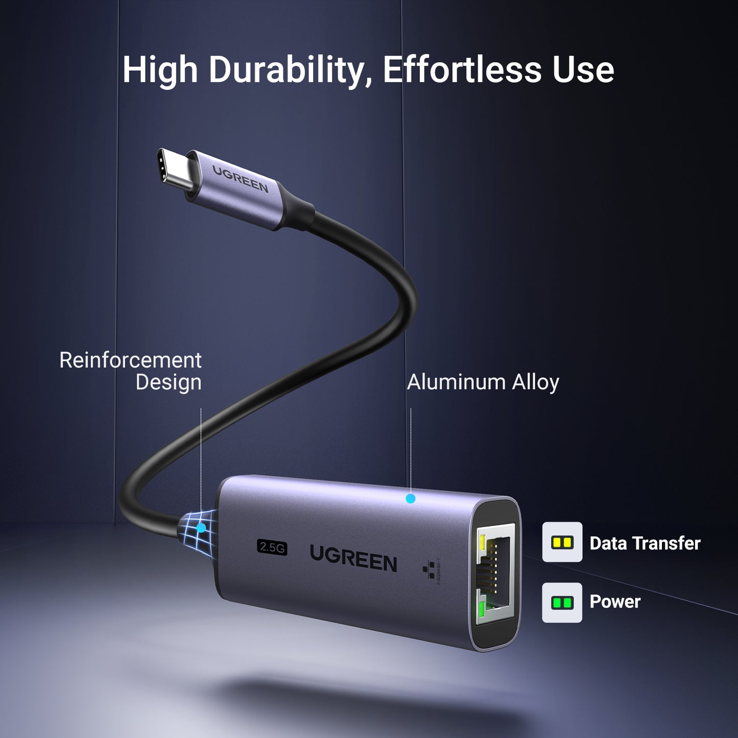 UGREEN 25052 USB C to 2.5G Ethernet Adapter Type C to 2.5 Gigabit 2500mbps Network Adaptor Thunderbolt 3 RJ45 LAN Converter Compatible with Windows MacOS iOS for iMac MacBook Pro/Air iPad Mini Surface Pro iPhone 15