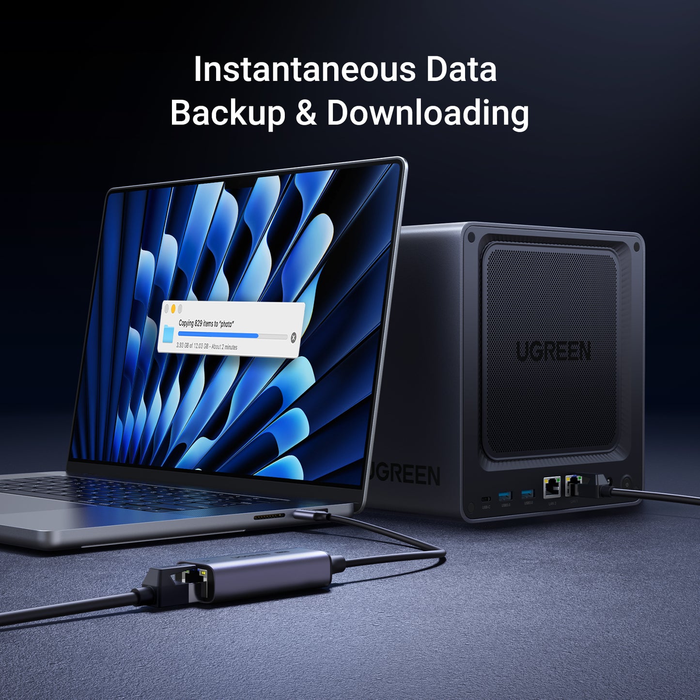 UGREEN 25052 USB C to 2.5G Ethernet Adapter Type C to 2.5 Gigabit 2500mbps Network Adaptor Thunderbolt 3 RJ45 LAN Converter Compatible with Windows MacOS iOS for iMac MacBook Pro/Air iPad Mini Surface Pro iPhone 15