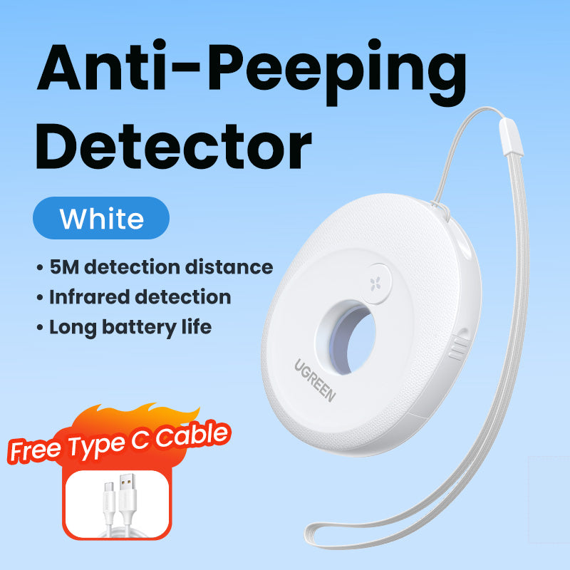 UGREEN Mini Anti-Peeping Camera Detector Hidden Camera Durable and long-lasting Portable Pinhole Hidden Lens Detect Gadget Effective hidden lens detection With USB Cable For Travel Hotel Locker Room Toilet