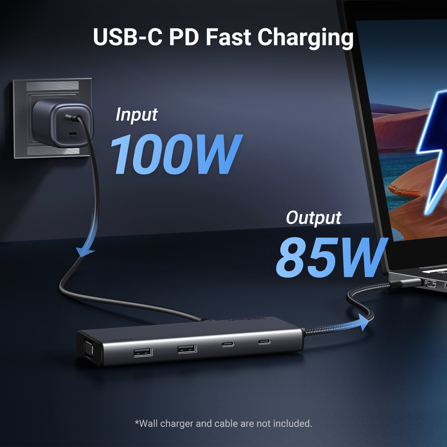 UGREEN Revodok 8 in 1 USB C Hub Triple Display Docking Station Dual HDMI, VGA, 10Gbps USB C& A Data Port USB C Dock for Dell XPS Thinkpad and More