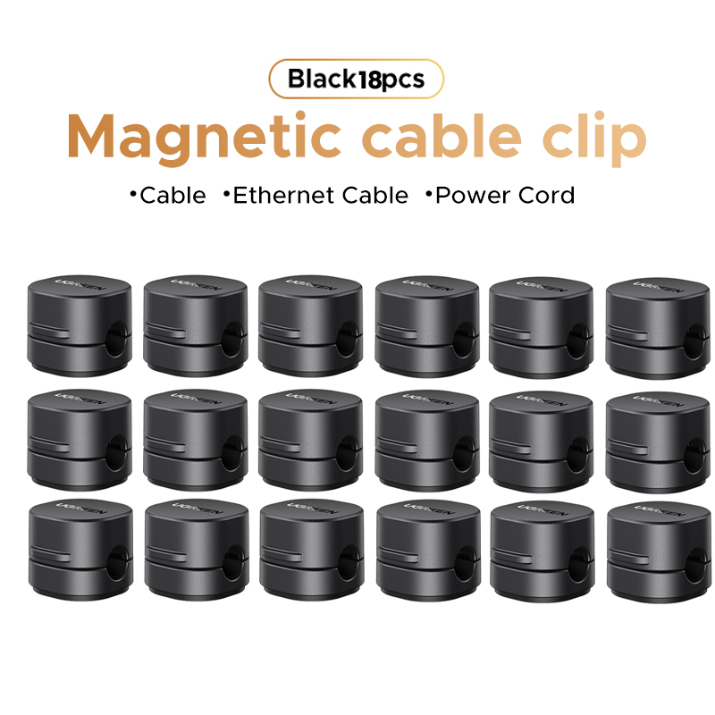 UGREEN 3Pcs Cable Clips Organizer Silicone USB Cable Winder Flexible Cable Management Clips Cable Holder For Mouse Headphone Earphone For Desk Car Wall Cable Fixer Organizer