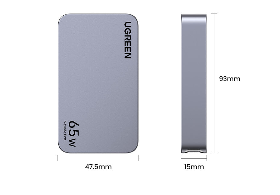 UGREEN Nexode Pro X753 65W 3-port Ultra-thin Fast Travel Charger Adapter GaN Charger for MacBook iPad iPhone 16 15 14 Pro Max Samsung S24 S23 Ultre Steam Deck