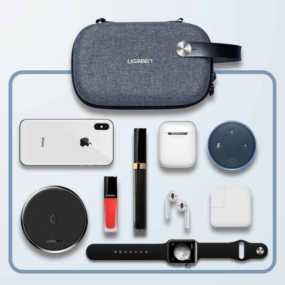 UGREEN 50903 Multi-function Travel Case Gadget Bag Waterproof Accessories Organiser Case Travel Storage Bag Grey
