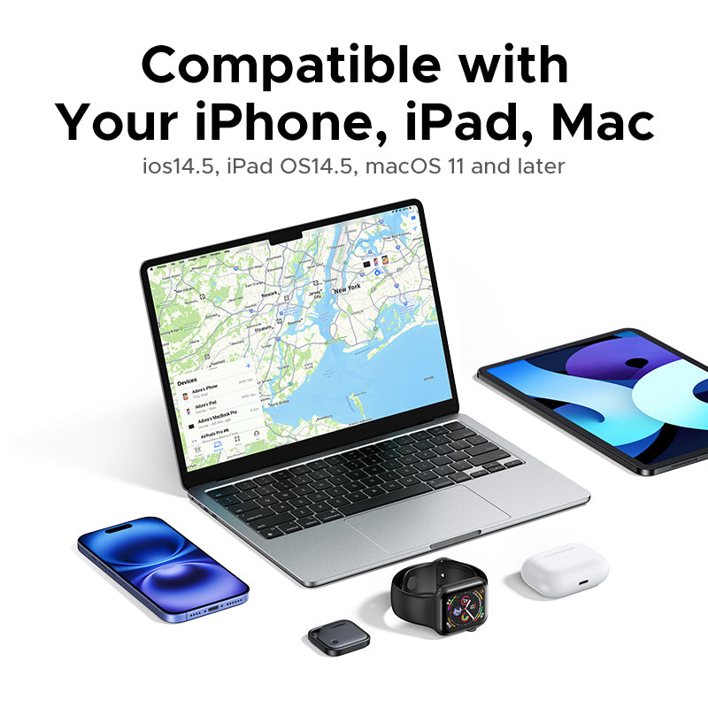 UGREEN Smart Tracker Apple FMN Anti-lost Device Basic Black Plastic Universal Structure Button Battery FMN Certification for IOS iPhone 16 15 13 Series
