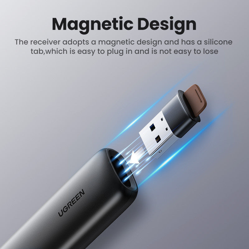 UGREEN Wireless Presenter Presentation Remote Clicker Laser Pointer 2.4GHz USB Powerpoint PPT Pen for Office Mac Window
