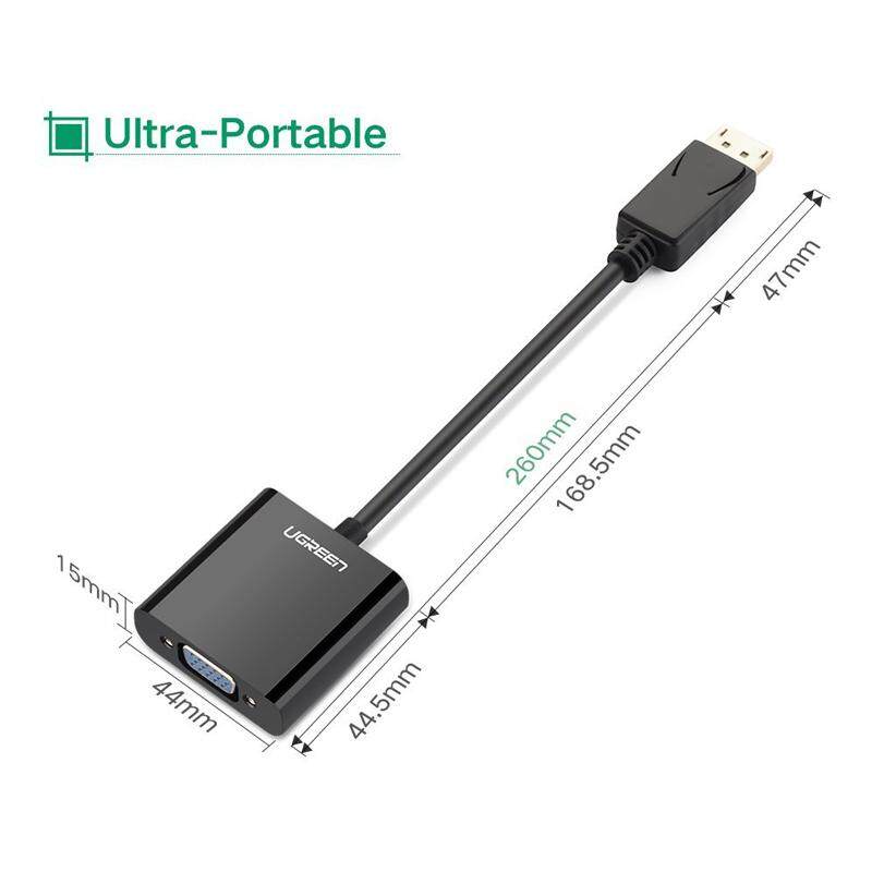 UGREEN 20415 1080P DisplayPort to VGA Adapter DP Male to VGA Female Adapter Display port Cable Converter For Projector TV Macbook Air