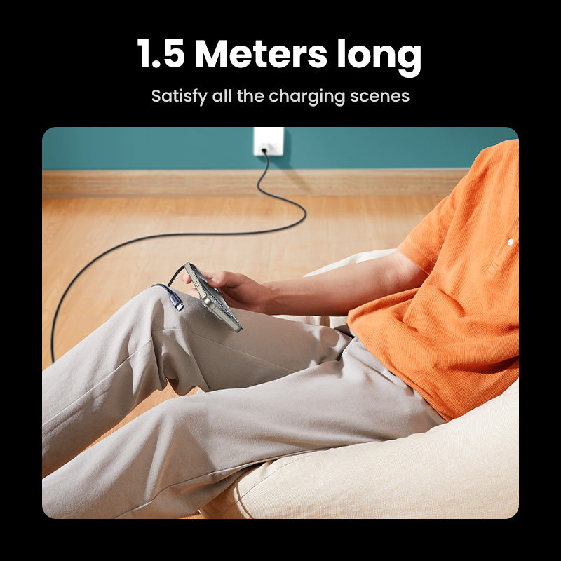 UGREEN 1.5M 100W Type C 2-in-1 Fast Charging Cable E-Marker for iPhone 15 Series Samsung S24 S23 Ultra iPad Pro Macbook Switch