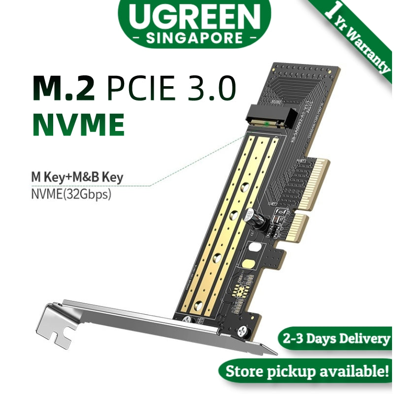 Ugreen PCIE to M2 Adapter NVMe PCI Express Adapter 32Gbps PCI-E Ca