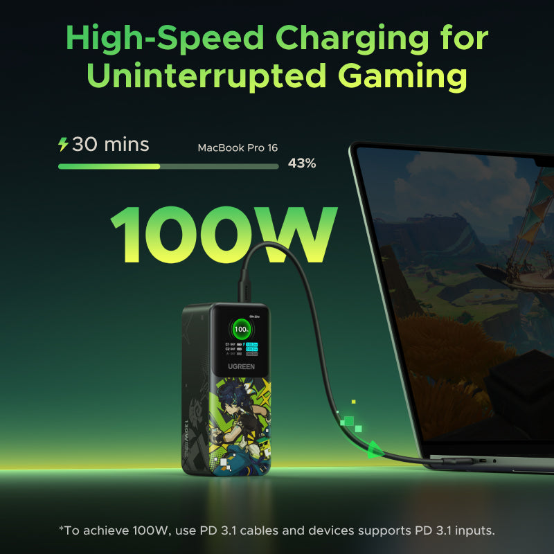 UGREEN 20000mAh 130W Portable Charger Nexode Power Bank Genshin Impact Edition