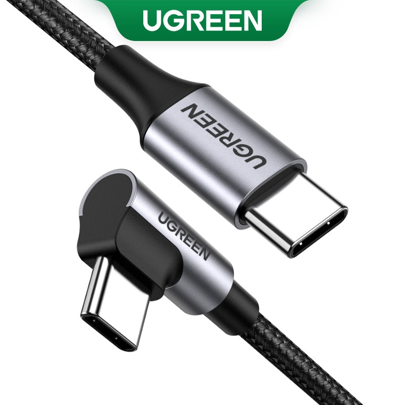 UGREEN 50123 USB C 60W Cable Quick Charge 3.0 Right Angled USB Type C Fast Charging& Data Cable