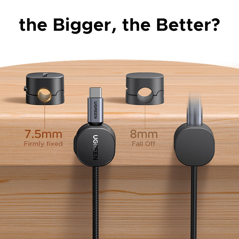 UGREEN 3Pcs Cable Clips Organizer Silicone USB Cable Winder Flexible Cable Management Clips Cable Holder For Mouse Headphone Earphone For Desk Car Wall Cable Fixer Organizer