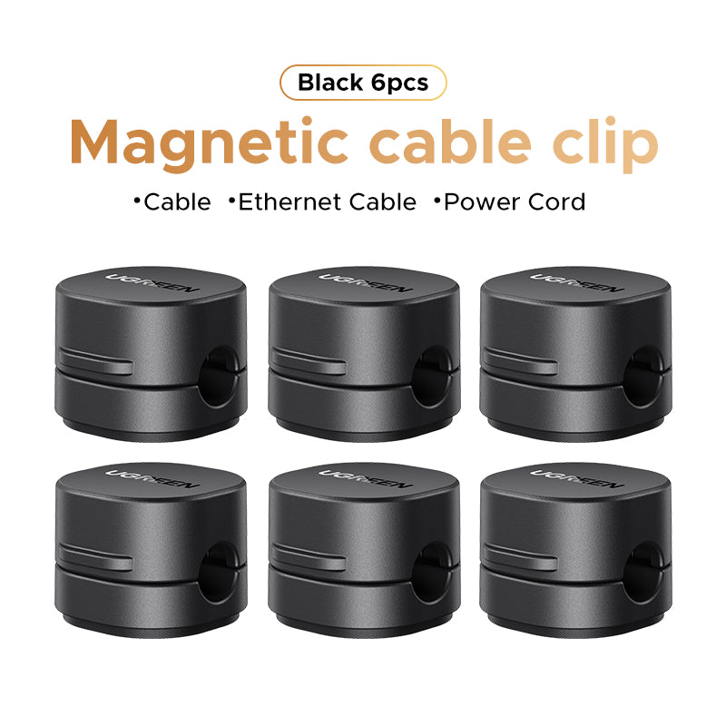 UGREEN 3Pcs Cable Clips Organizer Silicone USB Cable Winder Flexible Cable Management Clips Cable Holder For Mouse Headphone Earphone For Desk Car Wall Cable Fixer Organizer